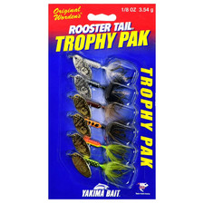 Yakima Bait Worden's Rooster Tail Spinner Trophy Fishing Lure Kit, Assorted Colo