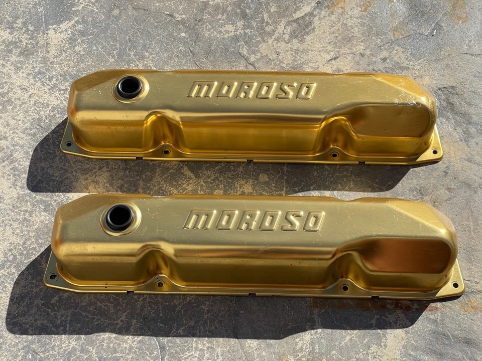 🔥DODGE PLYMOUTH CHRYSLER MOPAR 383 400 440 TAPA VÁLVULA MOROSO GOLD BIG BLOCK 🔥 Foto 2 de 4