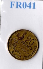 FR041 Moneta Coin FRANCIA 20 Francs Coq / Guiraud 1951