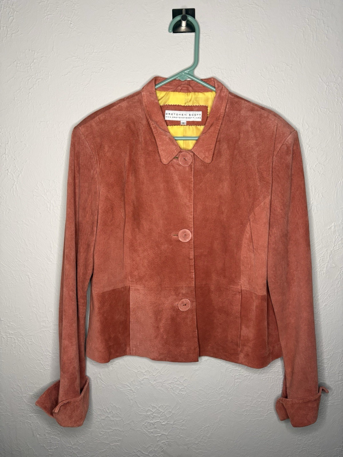 Gretchen Scott Rust Collared Button Basic Jacket … - image 1