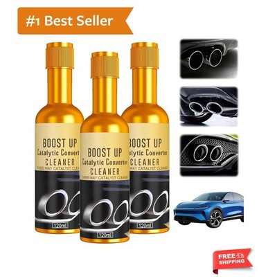 3Pcs Kit,Boost Up Catalytic Convertor Cleaner,Exhaust System Pipe Carbon Remo...