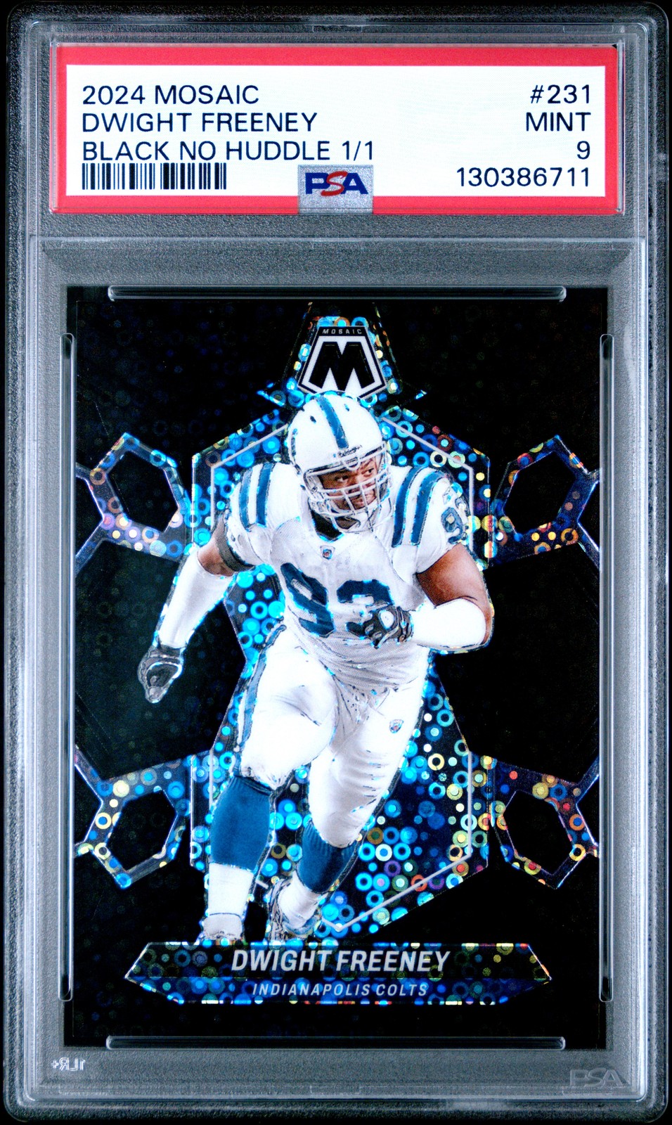 2024 PANINI MOSAIC BLACK NO HUDDLE 1/1 #231 DWIGHT FREENEY 1/1 PSA 9