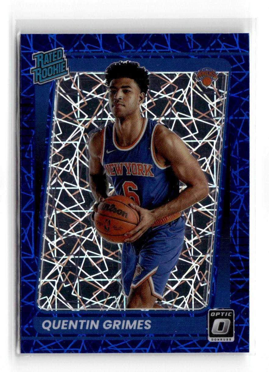 2021-22 Donruss Optic Rated Rookie Quentin Grimes #166 Blue Velocity Prizm RC