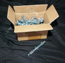(24) Concrete Wedge Anchors 3/8" x 3 3/8" Zinc Plated Qualifort NEW Open Box