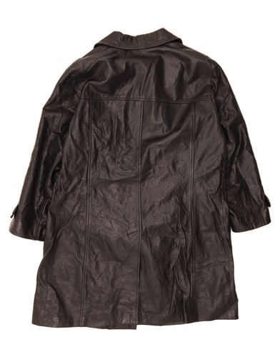 GIAN CARLO ROSSI Mens Leather Coat IT 52 XL Black Leather AO12 - Picture 2 of 3