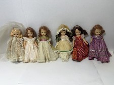 Vintage Nancy Ann Storybook Dolls Lot of 6 Sleep Eyes Bridal Lace Dresses USA