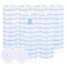 60 Count Disposable Toilet Wand Refills for Toilet Wand, 5X Cleaning Power Sc...
