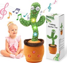Talking Cactus Toy Upgraded Interactive Dancing Singing Repeats Voice for Kids