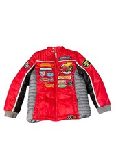 Disney Lightning McQueen Pixar Cars Racing Jacket Puffer Coat Kids Size 10 YO