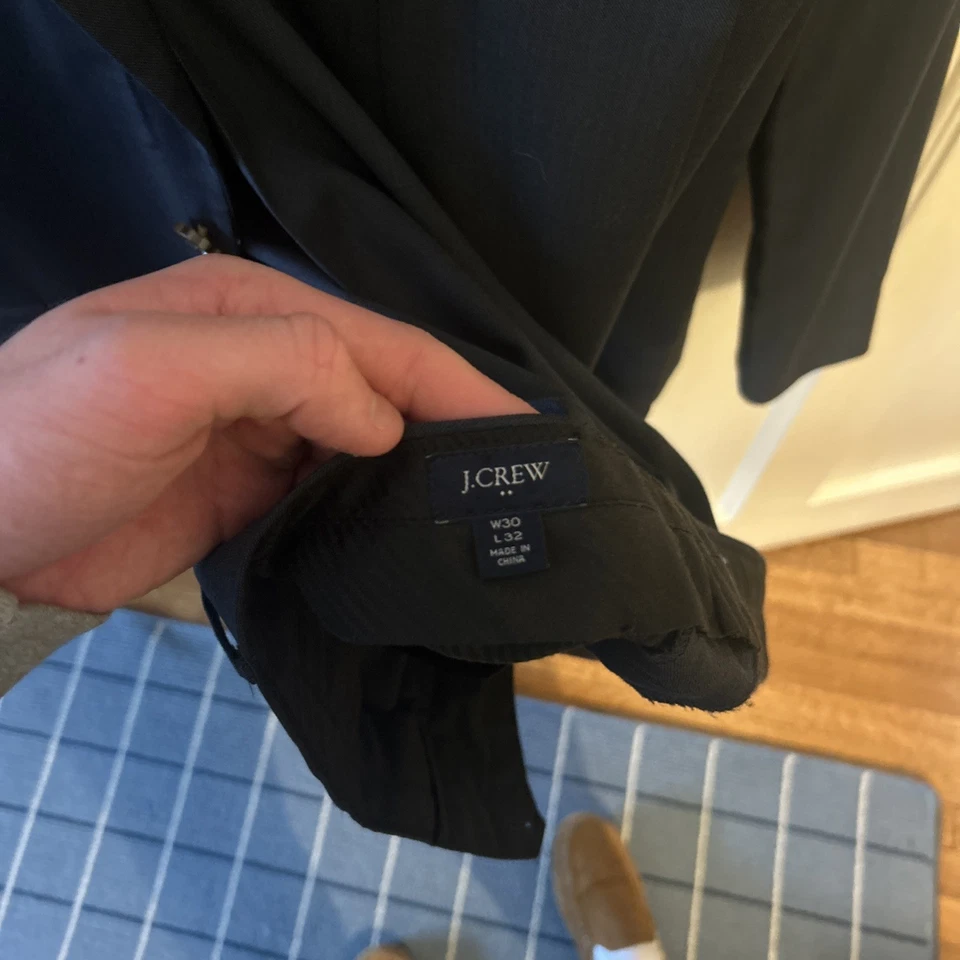 Traje J Crew Thompson para hombre azul marino Blazer 36R, pantalones azul marino 30x32 Foto 4 de 4