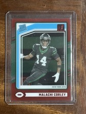 2024 Panini Clearly Donruss Malachi Corley Red Rated Rookie /99 NEW YORK JETS