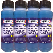 Wynns Super Concentrated Screen Wash 21+ -58oC Windscreen Lemon Scent 250ml x4