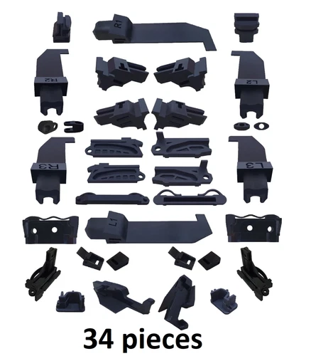 Kit Repairing Complete Hood Fiat 500C Cabrio Soft Top Roof 34 Pieces