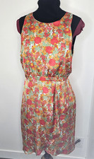 Forever 21 Floral Dress Women's M Colorful Sleeveless Fit & Flare Summer