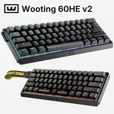 Wooting 60HE V2 Gaming Keyboard 60% Layout Lekker Switch Black