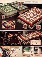 Sears Vintage Quilting Supplies Catalog Page Print Ad 1970s Crafts Decor