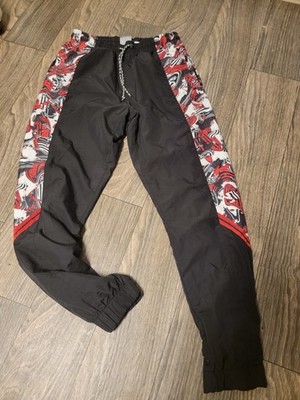 Puma A.C. Milan ACM Iconic MCS Black Tango Red Track Soccer Pants Men s Size S