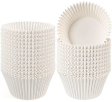 Jumbo Cupcake Liners White Muffin Baking Cups 300-Count, No Smell, Food