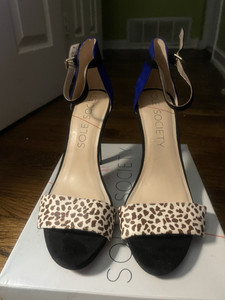 Sole Society Women’s Strappy Suede Ankle Strap Stiletto Open Toe 10M NWD