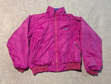 Vintage Patagonia Jacket Mens Large Pink Bomber Fleece Lined 90s Coat 42101 