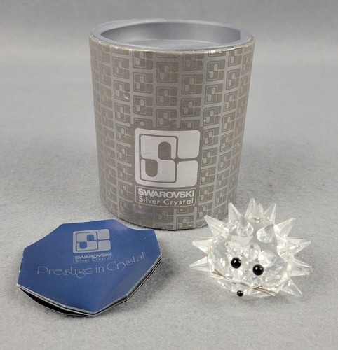 Vintage Swarovski Crystal Figurine Hedgehog Original Box & Pamphlet 7630 NR 040