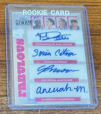2025 Leaf Metal Women Of Sport - Fab 4 Auto - Malonga Citron Amoore Morrow 5/5