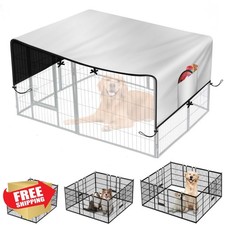 SIRUITON Dog Playpen Cover 600D Oxford Fabric Sun Rain Shade for 24-50" Panels