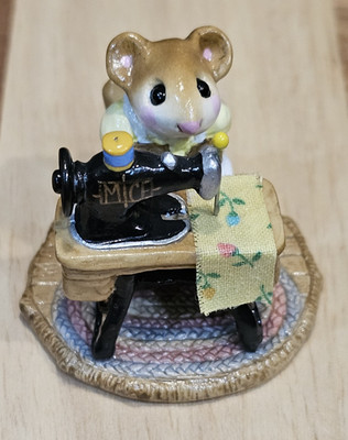 Wee Forest Folk Miss Bobbin Yellow Retired No Box, Signed Annette Petersen M-40