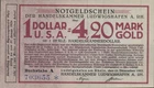 Ludwigshafen-Chamber of Commerce - 1 Dollar = 4.20 Mark Gold-BST. A