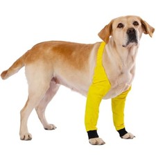 LovinPet Dog Front Leg Sleeves, Waterproof Elbow and Knee, Yellow, 3XL