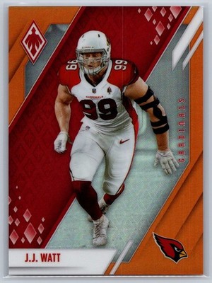 2021 Panini Phoenix #6 J.J. Watt Red ORange Foil SP/99 Arizona Cardinals