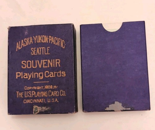 1909 ALASKA YUKON PACIFIC SEATTLE SOUVENIR PLAYING CARDS, FREE SHIPPING