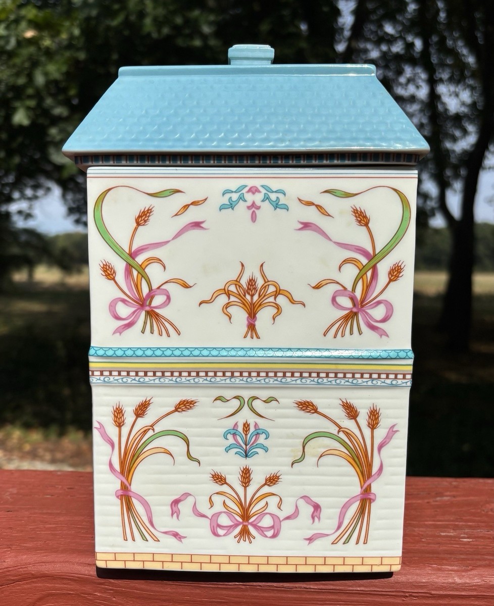 The Lenox Spice Village Flour Canister Jar Fine Porcelain 1990