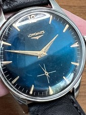 Vintage Jumbo 1950s Longines Calatrava Watch 30L - Spectacular Teal Dial, 38mm
