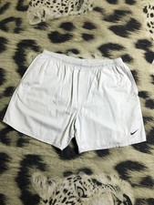 Nike Vintage 90s Y2K Cotton Track Shorts White Mens Size L