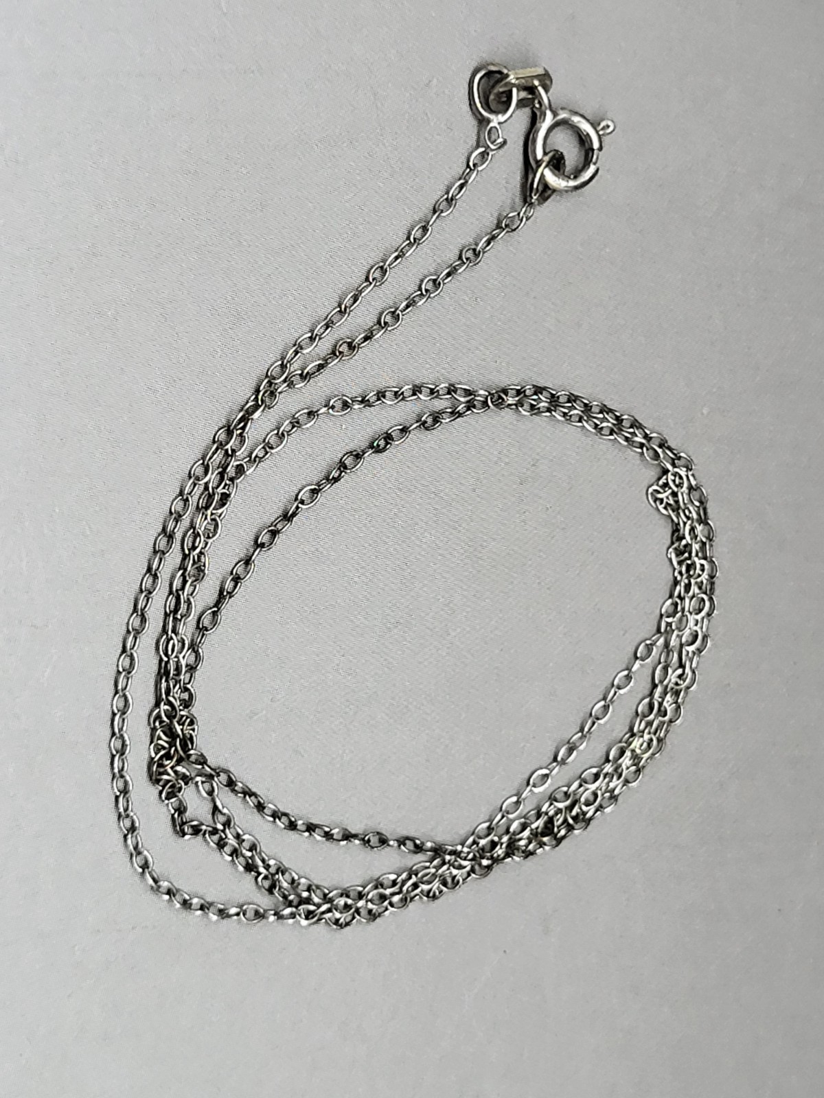 .925 Solid Sterling Silver Woman's Cable Link Nec… - image 4