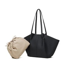 Women's Genuine Leather Tote Bag Large Soft Shoulder Commuter Handbag Purse