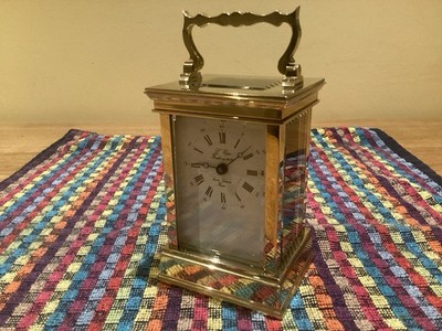 L  Epee ~ Eight Day Brass Carriage Clock ~ Stunning Condition & Fully Working
