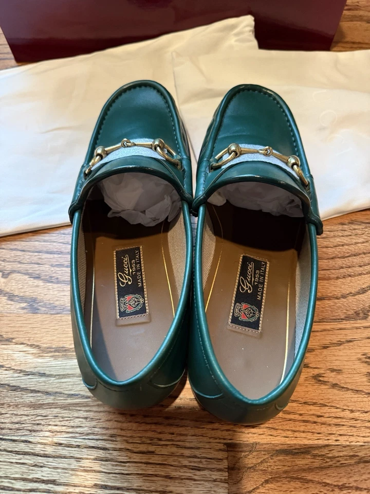 1953 Gucci Horsebit Loafer Size 7 Green Rare - Image 3 of 4