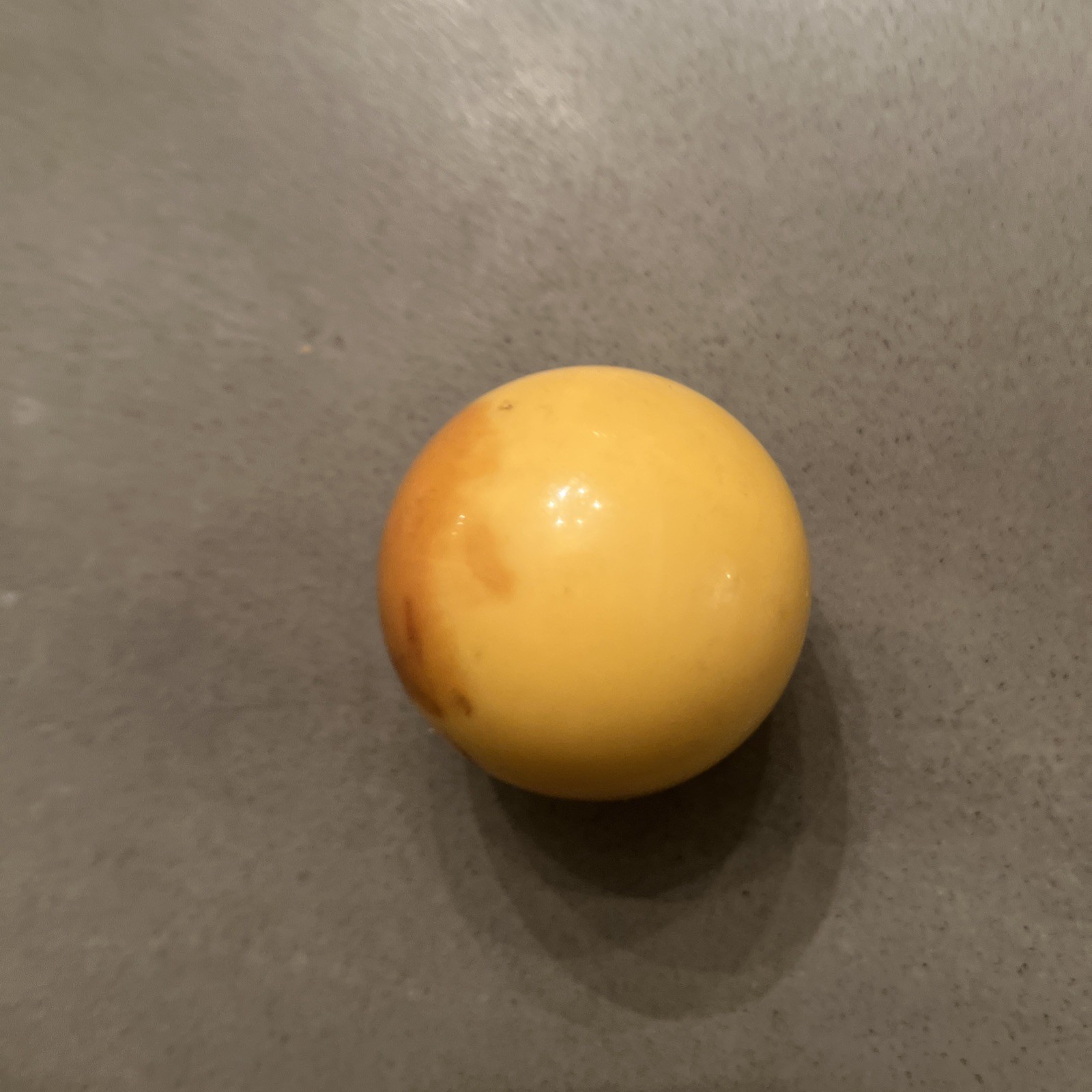 Vintage Cue Ball Yellow Aged Patina Pool Billiards Replacement