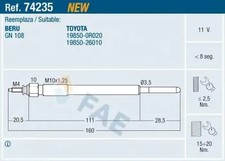 Bougies de préchauffage Toyota AVENSIS