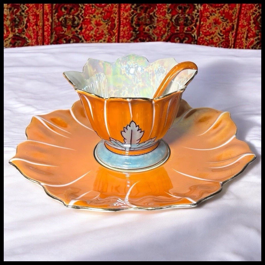 1920’s Japanese Art Deco Noritake Morimura Lustreware Porcelain Condiment Bowl
