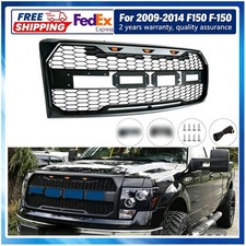 For 2009-2014 Ford F150 F-150 Front Bumper Grille Hood Grill Raptor Style Black