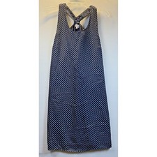 Pixley womens mirin Dress blue Polka Dot Shift Tie razerBack Lined Small