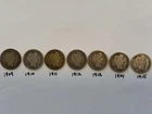 Lot of 7 Barber Dimes 1909-1915 *Ungraded* Silver