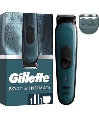 Gillette Intim-Körperhaarschneider für Männer, Schamhaar- und Ballschneider, Wasser
