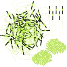 Slip Bobber Stops for Fishing [200PCS] - Float Stopper Knots Beads - [Green]