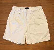 VTG Polo Ralph Lauren Tyler Chino Shorts Mens 38 Fits 37 Pleated Khaki 9 90s