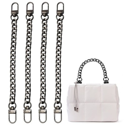 Shuixiong 4PCS Purse Chain Strap, Flat Handbag Replacement Strap with Metal B...