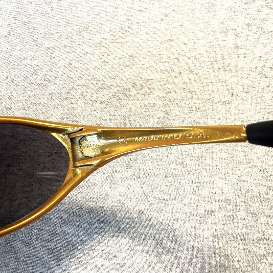 oakley eyejacket 90s 美品　アメ製　archive 着画あり OAKLEY EYE JACKET MUSTARD 90S NEW, UNUSED SUNGLASSES M-C82A